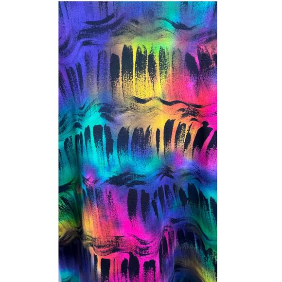 Vintage Wearable Art to wear Multicolor Abstract Button-Blazer Jacket  OS - Picture 10 of 13